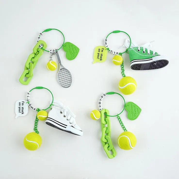 Unisex Bag Pendants Tennis Shoes Cute Kawaii Funny Fashionable Accessories Highquality Multifunctional Keychains For Couple 250616