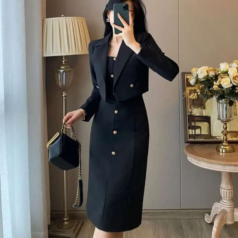 Long Sleeve Suits 2 Pieces Sets for Women Sexy Woman Outfit Office Clothing New Arrivals Vintage Festival Y2k Clothes Matching
