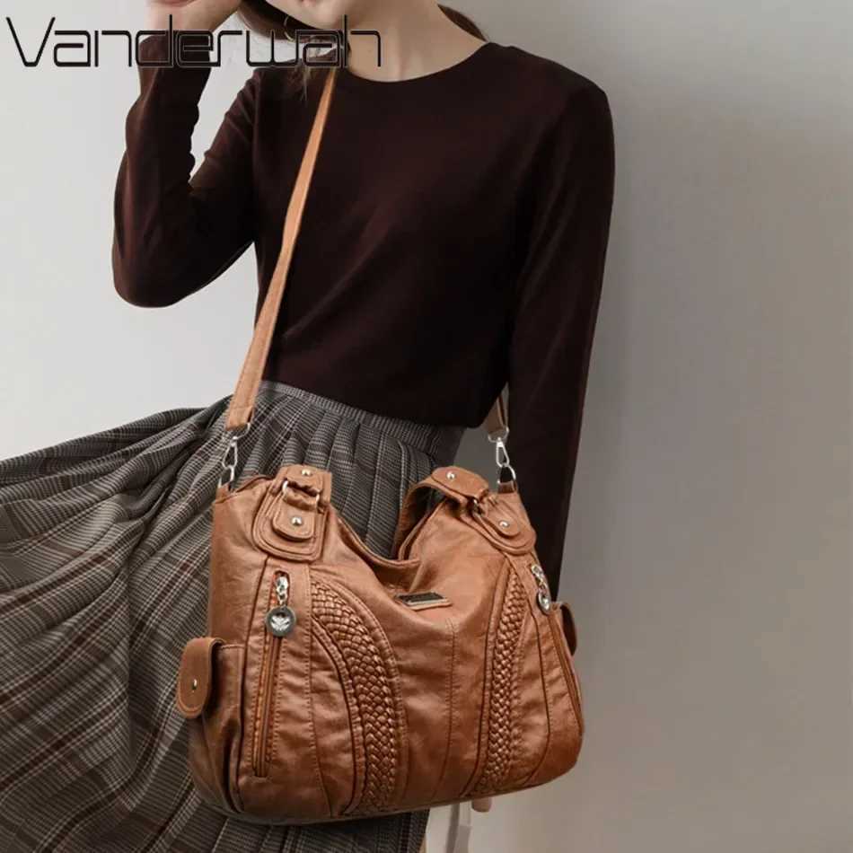 High Quality Soft Leather Large Capacity Women Tote Bags Luxury Shoulder Crossbody Bag for Women 2025 Fem Handbags Purse Sac B250618