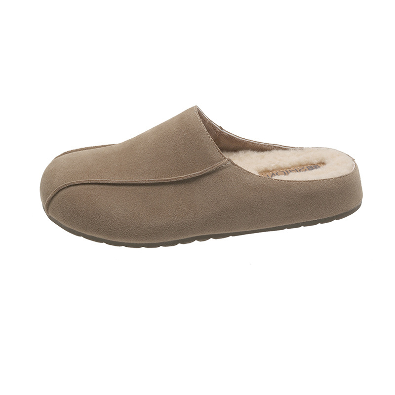 hot free shipping designer slippers for woman platform cotton shoes Indoor outdoor keep warm brown Plush sandals