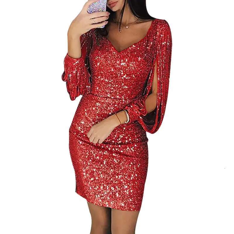 Female Dresses 2024 Short Night Club Womens Dress Evening Clothing Sequin Prom Mini Rhinestone Party Outfits Luxury Fashion X G