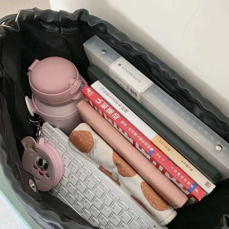 Women's Bags Designer Large Capacity Casual Tote Bags And Purses Designer Handbags For Women 2023 New PU Drawstring Buckle Closure Shoulder Bag