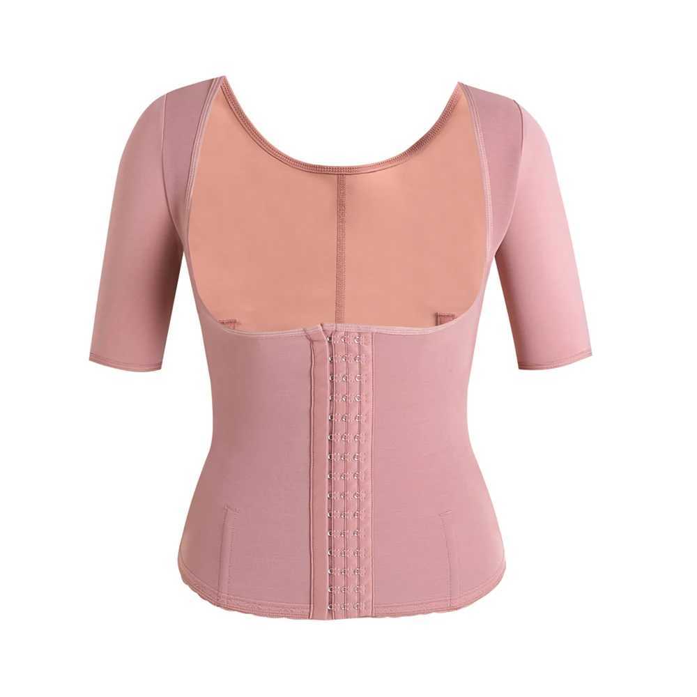 Shapewear Reductoras Body Shaper Colombianas Waist Trainer Post Surgery Compression Tummy Control Short Sleeve Vest Shapewear Top W250616