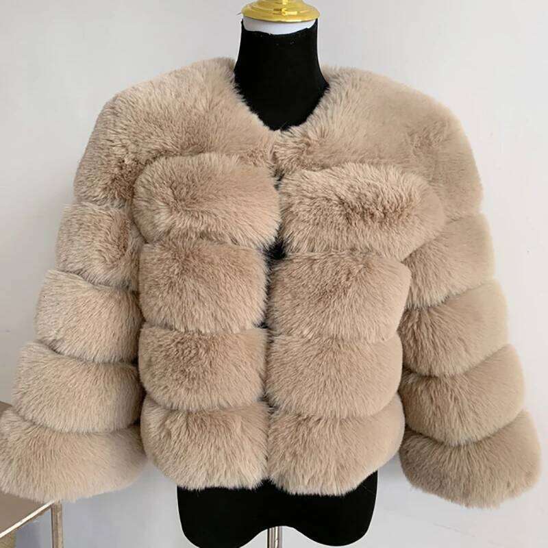 Winter Faux Coat Women Imitation Jacket Thick Warm Ladies Fur Jackets Fashion Fuzzy Plush Coats
