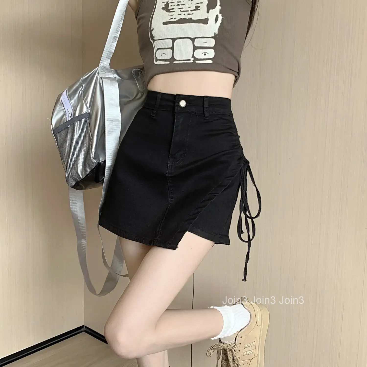 Korean Style Fashion High Waist Jeans Skirts for Women Y2k Vintage Harajuku Clothing Trend 2025 New In Woman Pants Denim Skirt