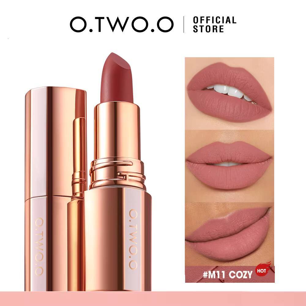 O.TWO.O Tint Waterproof Long Lasting Non-stick Cup Sexy Red Pink Lip Glaze Velvet Matte Lipstick Makeup happy