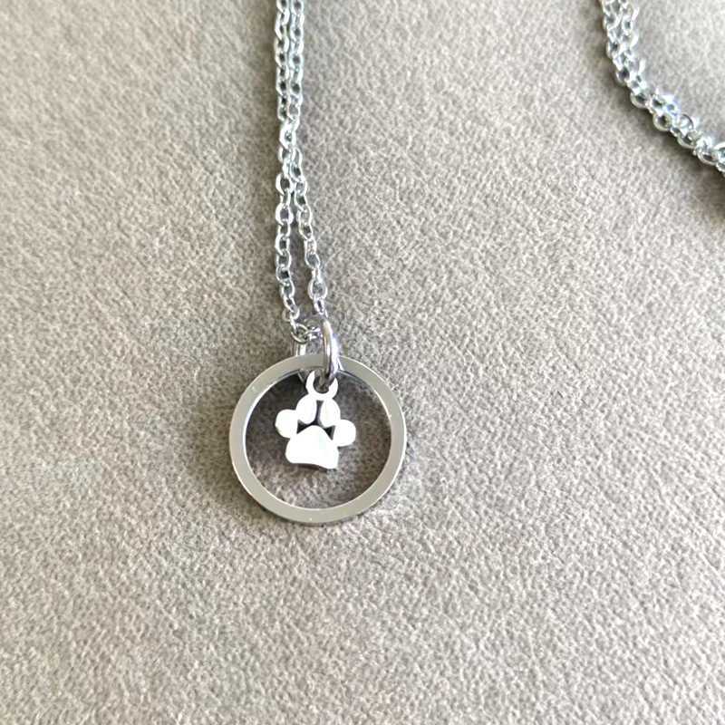 10pcs lot P Print Pendant Necklace Stainless Steel Dog Cat Pet P Chain Necklace Women Minimalist Animal Jewelry Birthday Gift W250616