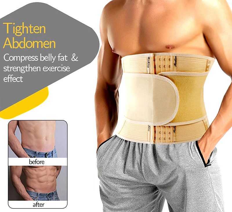 AfruliA Slimming Waist Belt Men Sports Strap Weight Loss Waist Trainer Cincher Fajas Girdles Corset Shapewear Wrap Body Shapers W250616