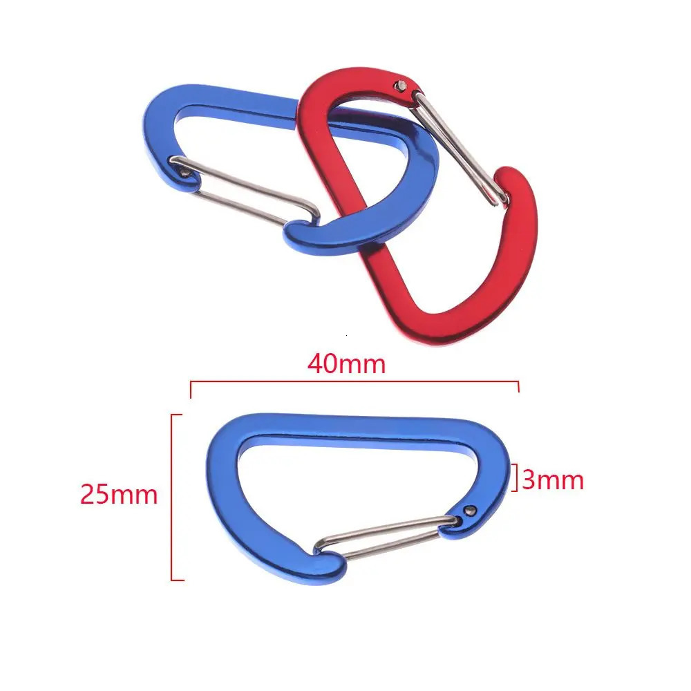 4pcs High quality Lock Buckle Hook Fishing Tool Climbing Snap Clip Carabiner DRing Keychain Outdoor Camping Keyring 250611