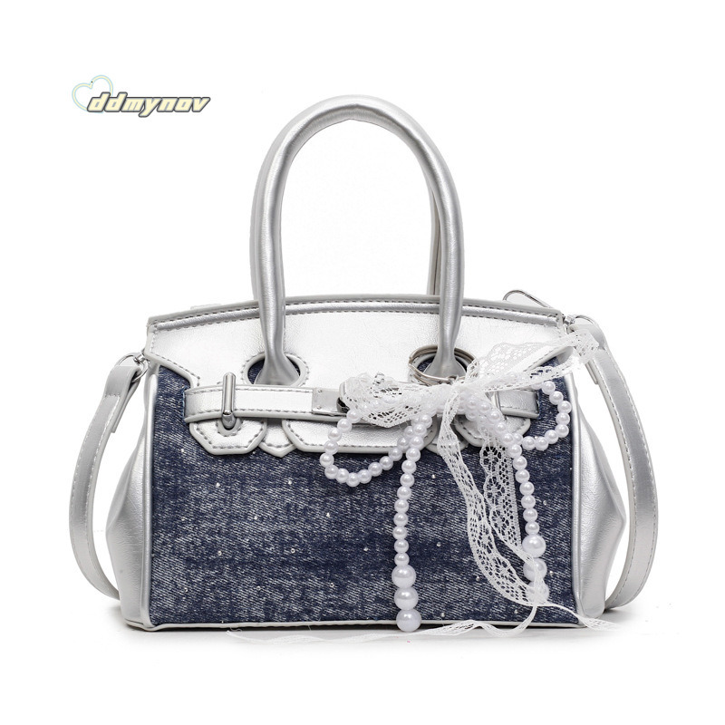 American Style Denim Handbag for Women 2025 Summer Niche Fashion Versatile Simple Crossbody Bag ddmynov ddmynov