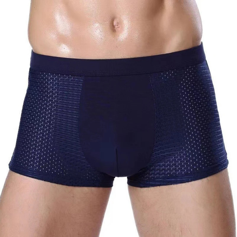 WE.FINE 4Pcs Bamboo Wear Bamboo Boxer Short Men Microfiber Boxer Briefs Underwear Compression Stretch 250614