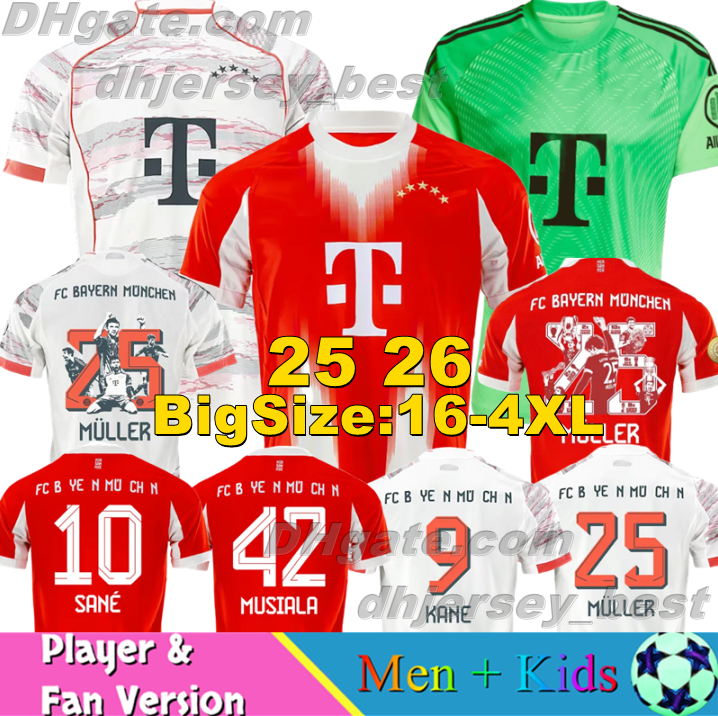 4XL25 26 Munich KANE Soccer jerseys 125th Oktoberfest MUSIALA OLISE COMAN KIMMICH SANE MULLER MUNICH 2025 2026 Player goalkeeper NEUER Football shirt kids Kits Sets