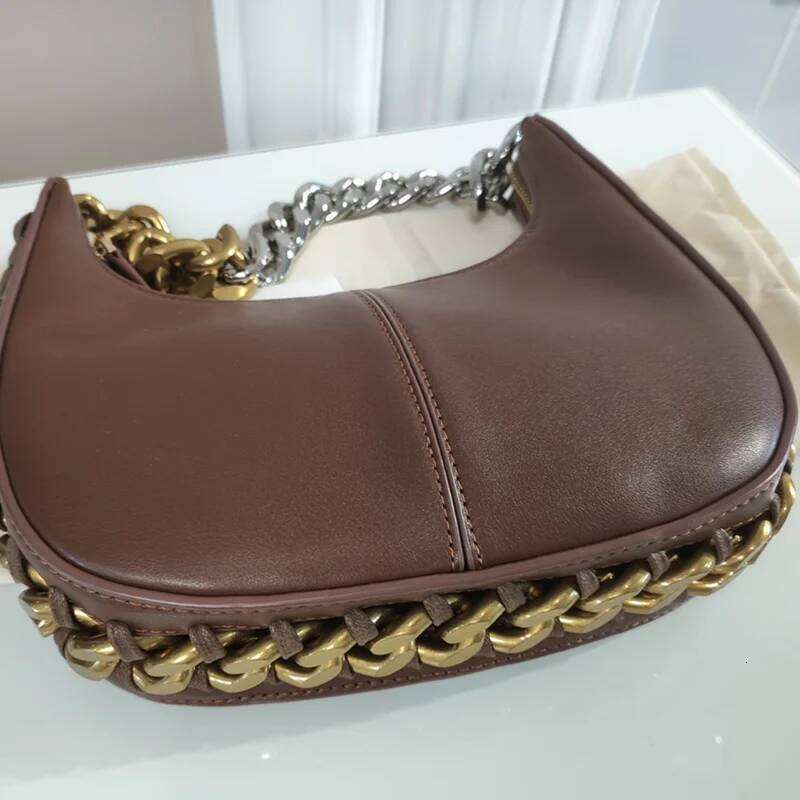 2025 New Moon Fashion Single Shoulder Handbag Personalized Women Zipper Opening Large Chain Crossbody Bag Wallet