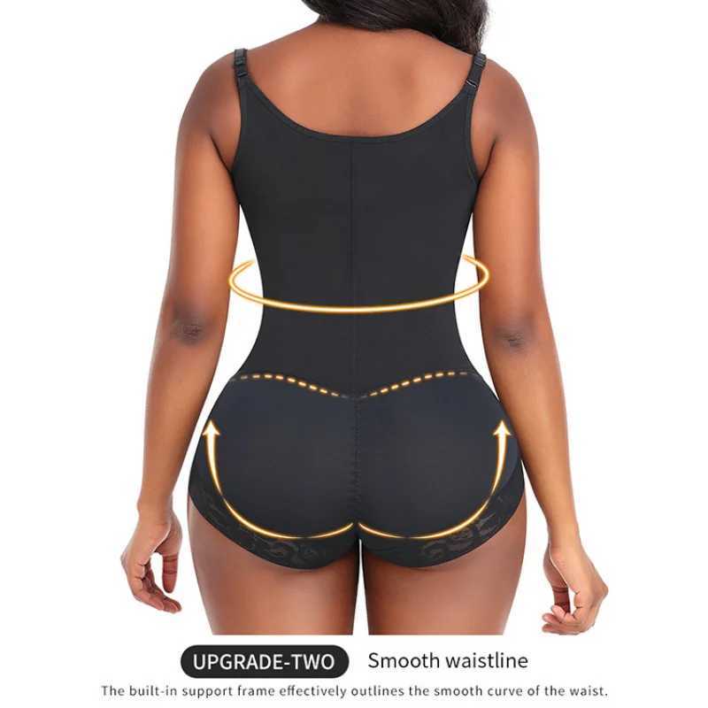 Bodysuit for Women Shapewear Body Shaper Butt Lifter No Pad Tummy Control Slimming Plus Size S-6XL Lingerie Fajas Colombianas W250616
