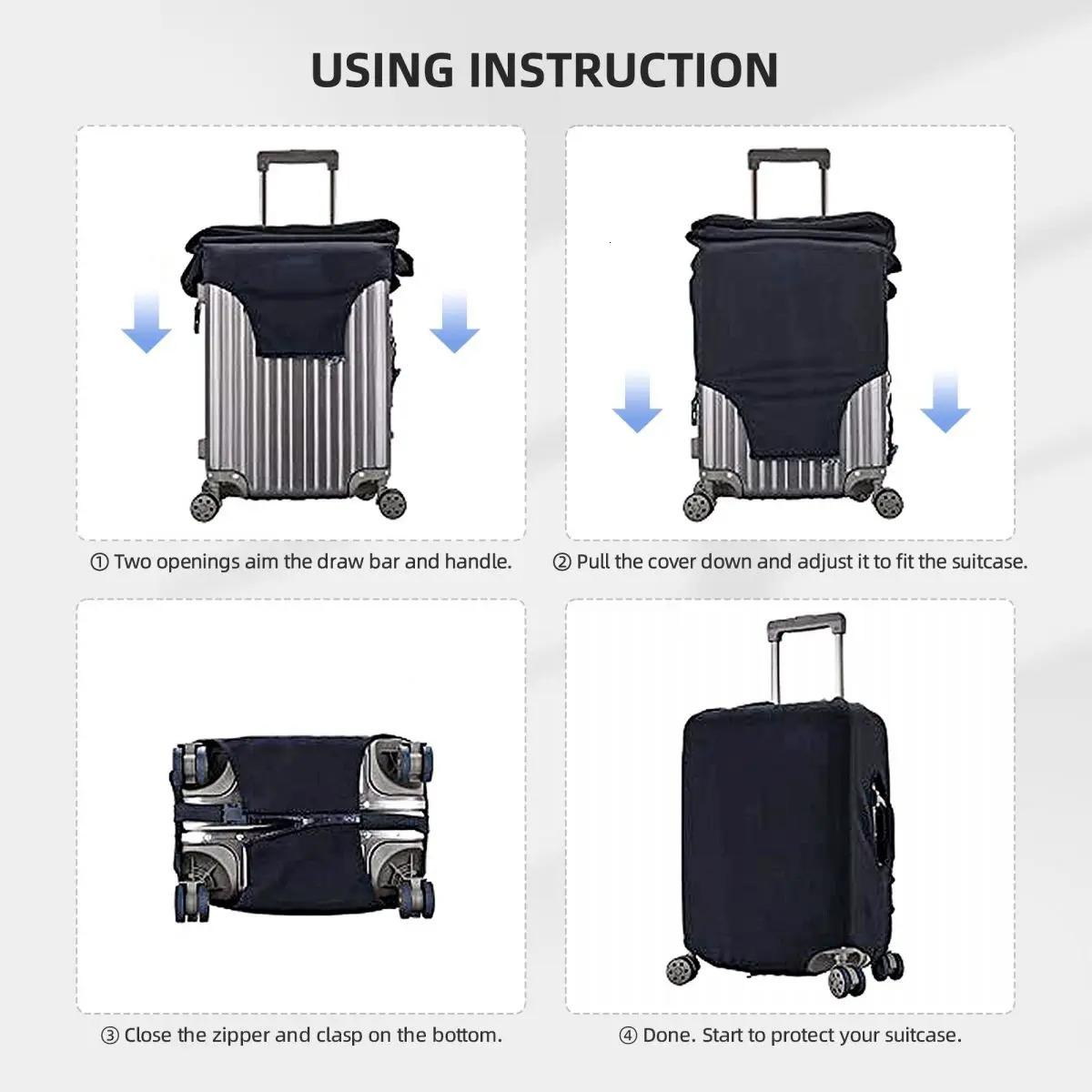 Custom Leopard Print Travel Luggage Cover Elastic Animal Skin Suitcase Cover Protector Fit 18-32 Inch250613