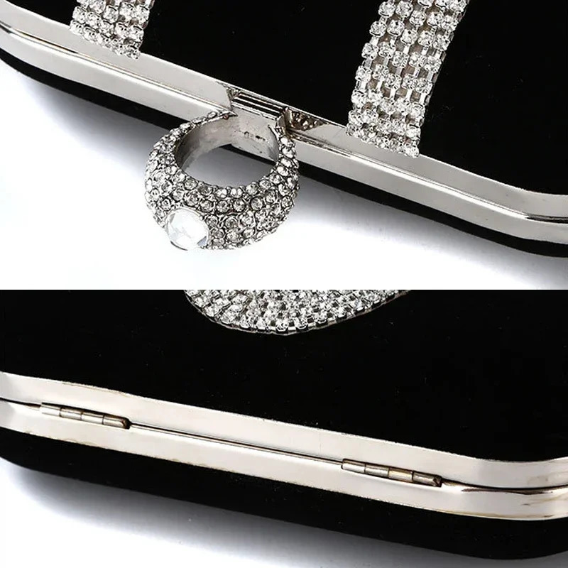 y Women Evening Bags Diamond Clutch Bag Party Diamonds Lady Black Red Chain Shoulder Handbags for Purse 250616