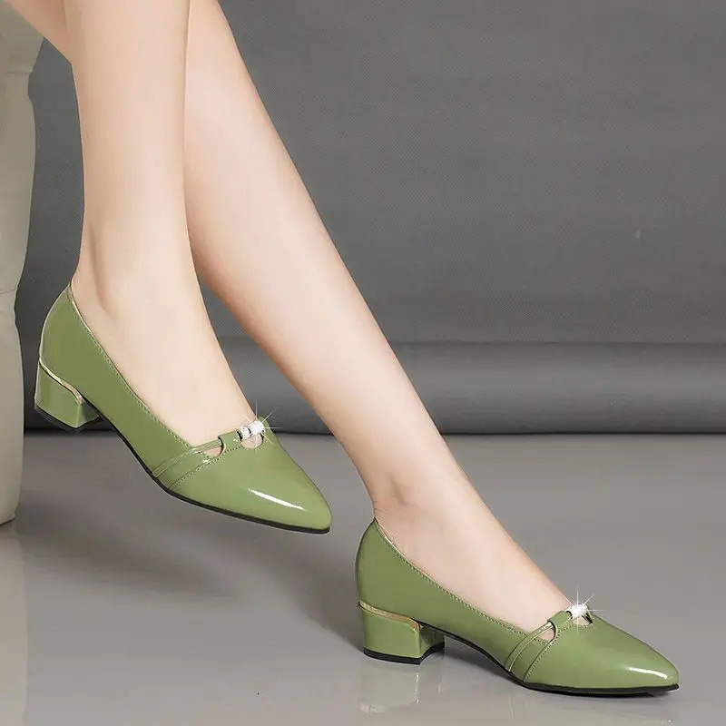 Pointed Toe With Medium Heels Womens Shoes Spring and Autumn Ladies Pumps High Quality Chic Elegant 2025 Trend 39 Shoe On Sale 250614
