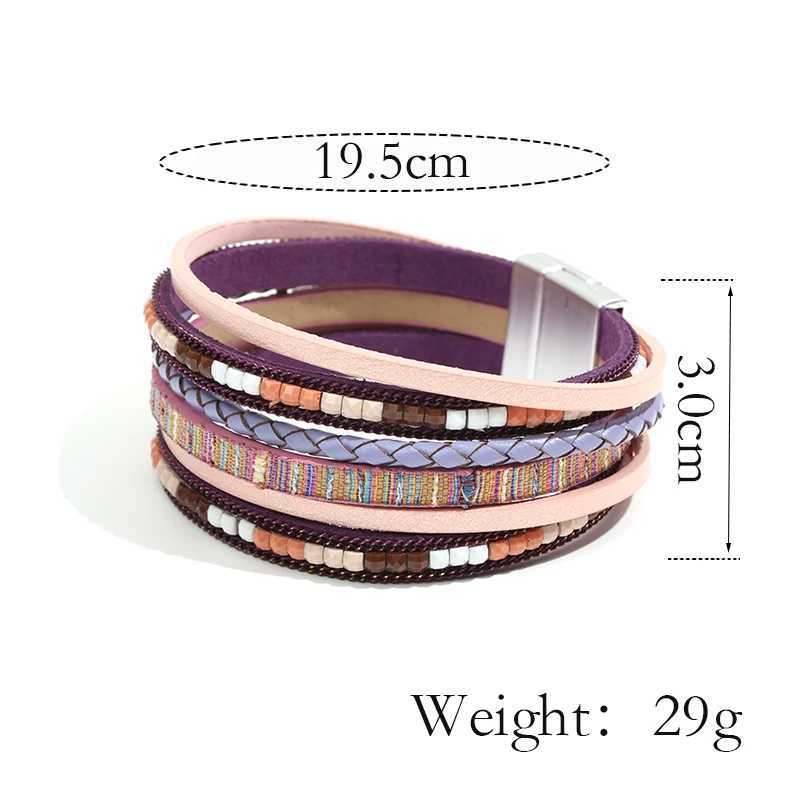 Bohemian Fashion Weekly New Leather Woven for Women Luxury Jewelry Summer Magnet Female Dress Companion Gift Z250616