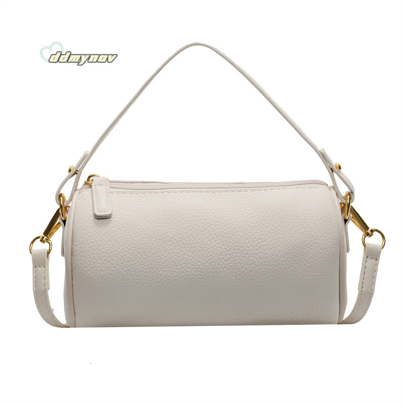 This Year's Trend: Simple Solid Color Niche Cylinder Handheld Crossbody for Women 2025 New Fashion Versatile Small Bag ddmynov ddmynov