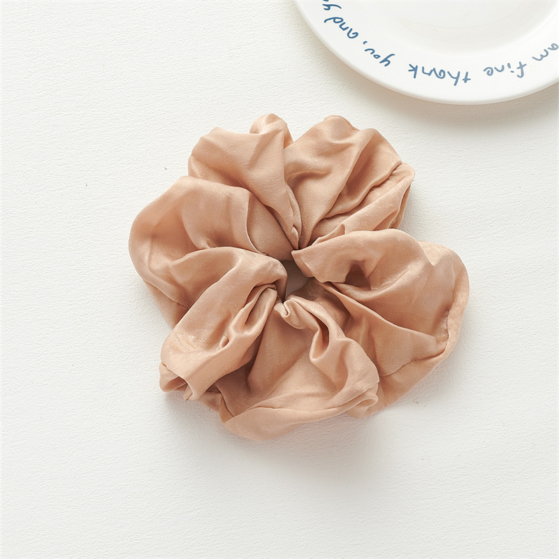 Satin silk smooth large intestine hair band female pill head durable leather band hair rope high elasticity tie pony tail head rope hair accessories