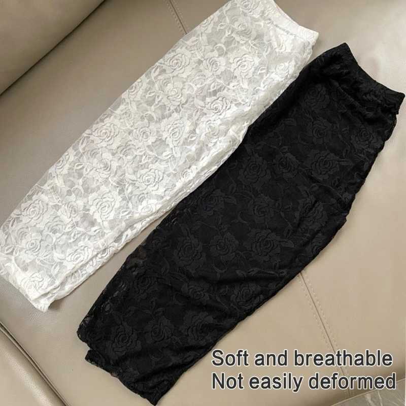 Womens Under Skirt High Waist Sheer Mesh Shorts Cropped Pants See Through Flower Lace Bodycon Capris Leggings TightsXJ250616