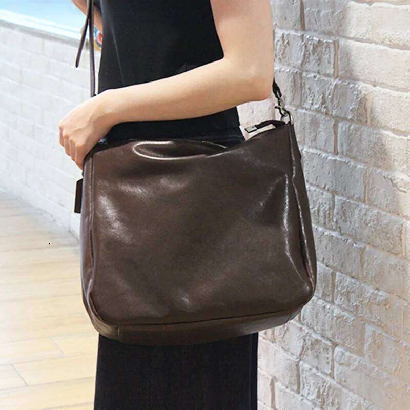 High Quality Leather Tote For Women 2025 New Vegetable-Tanned Cowhide Versatile Large Work Crossbody Shoulder Shopper Bag
