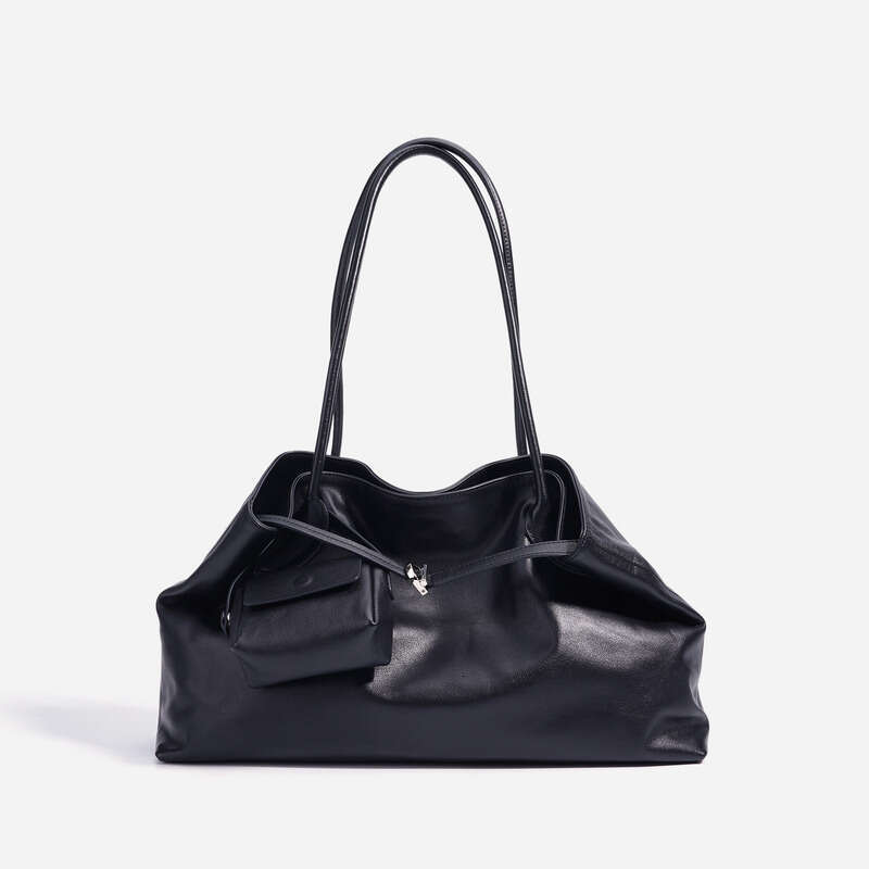 Straw Beach Tote New Trendy Fashion Single Shoulder Women S Niche Design Genuine Leather Large Capacity Commuter Casual Tote Bag Straw Large Tote