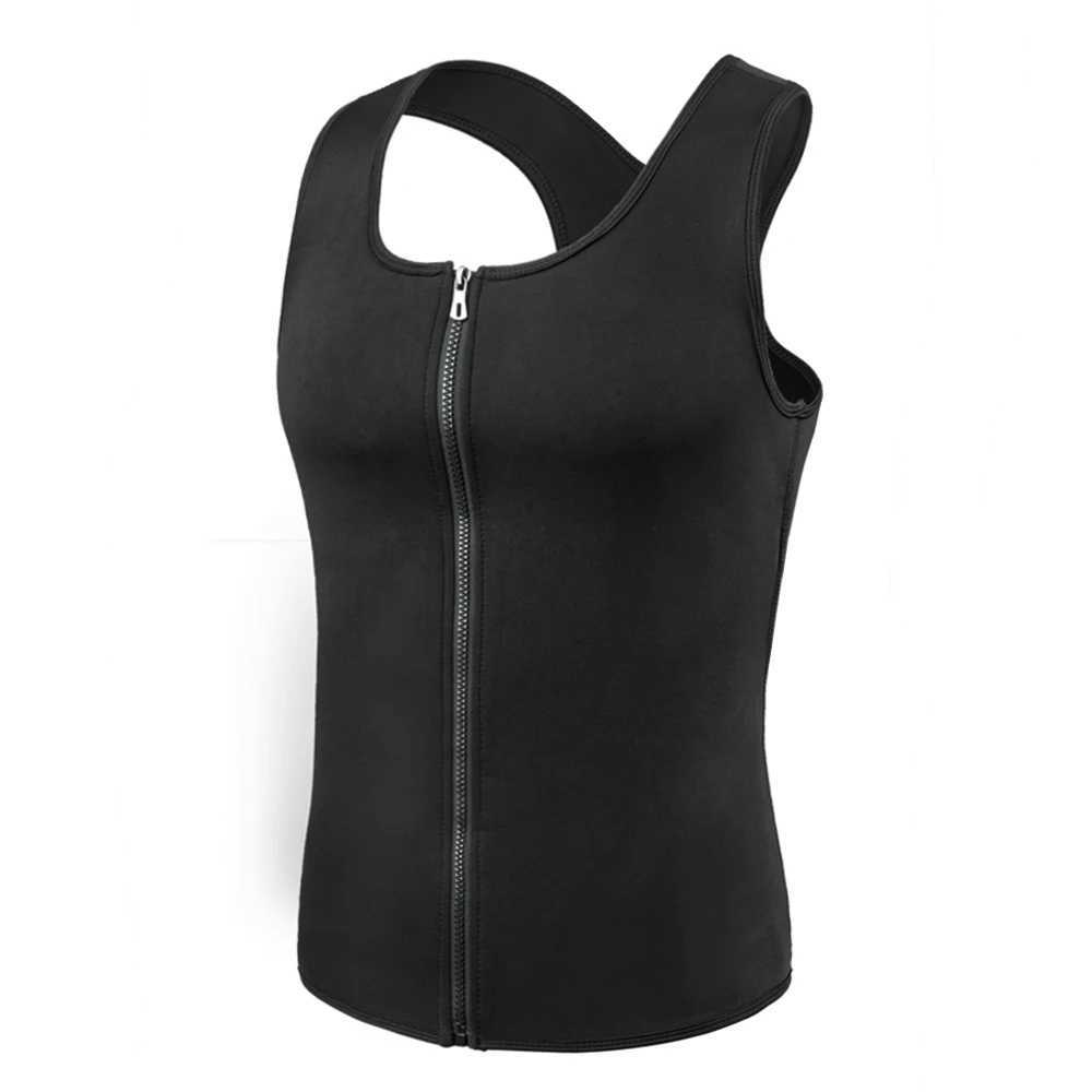 Mens Slimming Tank Top Body Shaper Comfortable Compression Vest With Zipper Strong Back Support Undershirt Compression Tops W250616