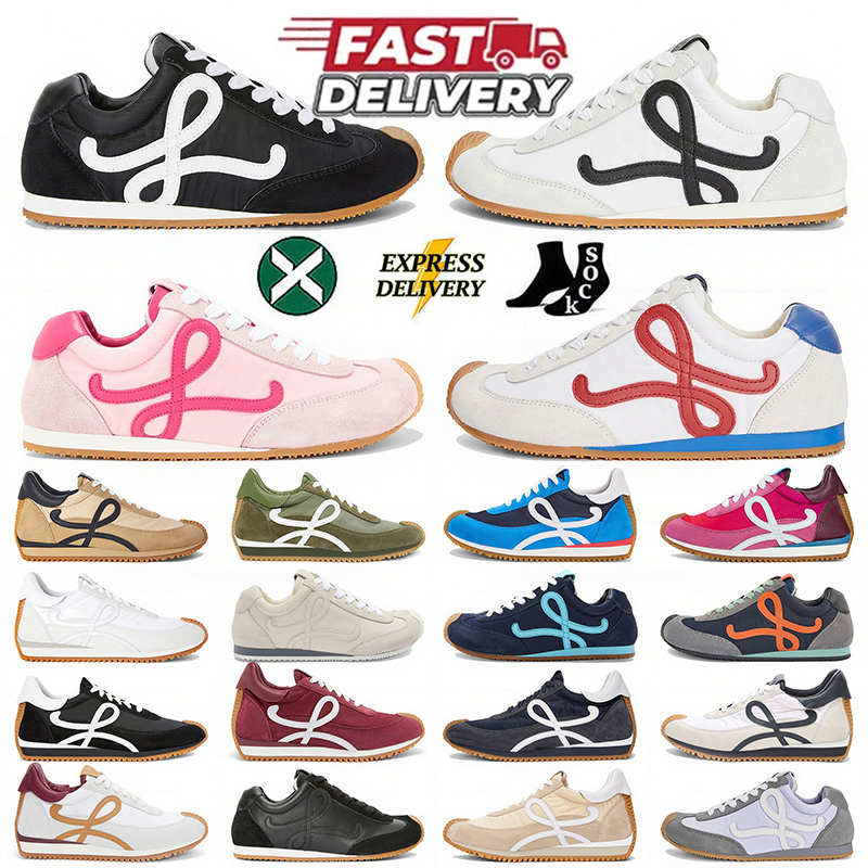 Ballet Runner 2.0 Plate-forme Men Women Jogging Rubber Waves Sole Aggan Flow Runner Calfskin Sole Outdoor Sports Casual Shoes Designer Sneakers Lace-up Trainers