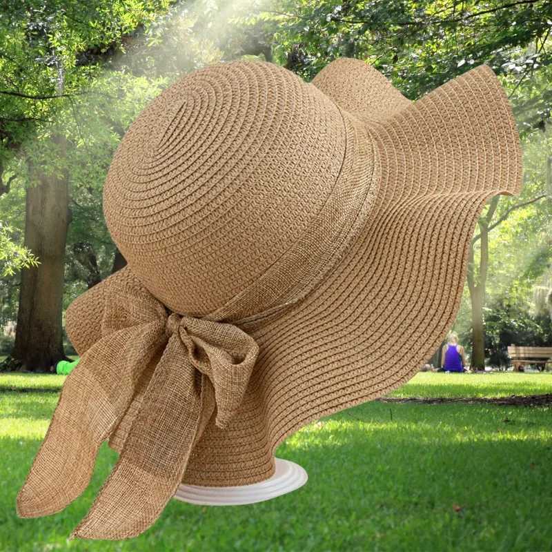 Womens Straw Hat for Sun Protection and Shade Foldable Portable Beach Hat M250616