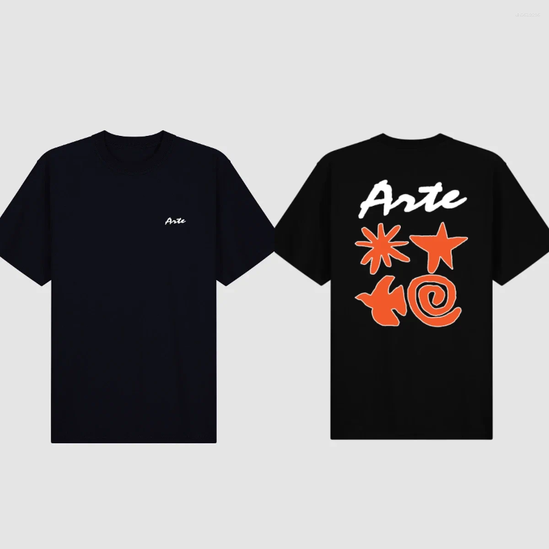 Men's T Shirts Arte Antwerp Letter Print T-shirt Elements Oversized Luxury Brand Unisex Streetwear Tops Clothing