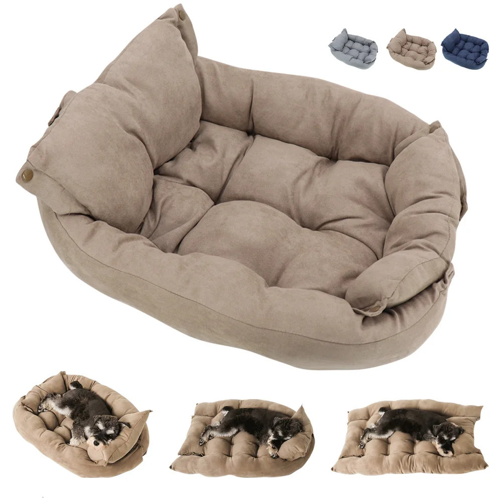 Multifunction Dog Bed Mat 3 IN 1 Dogs Cat Sleeping Bed Sofa Warm Winter Puppy Kitten Nest Kennel Soft Pet Cushion For Dogs Cats 250614