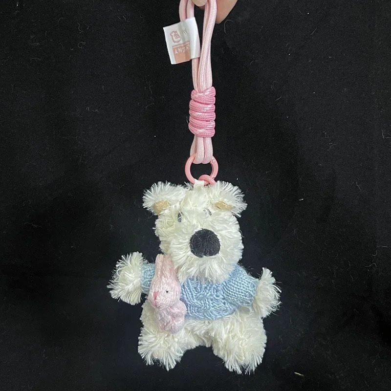 Ins West Highland Dog Cute Bag Pendant Plush Keychain Luggage Accessories 250616