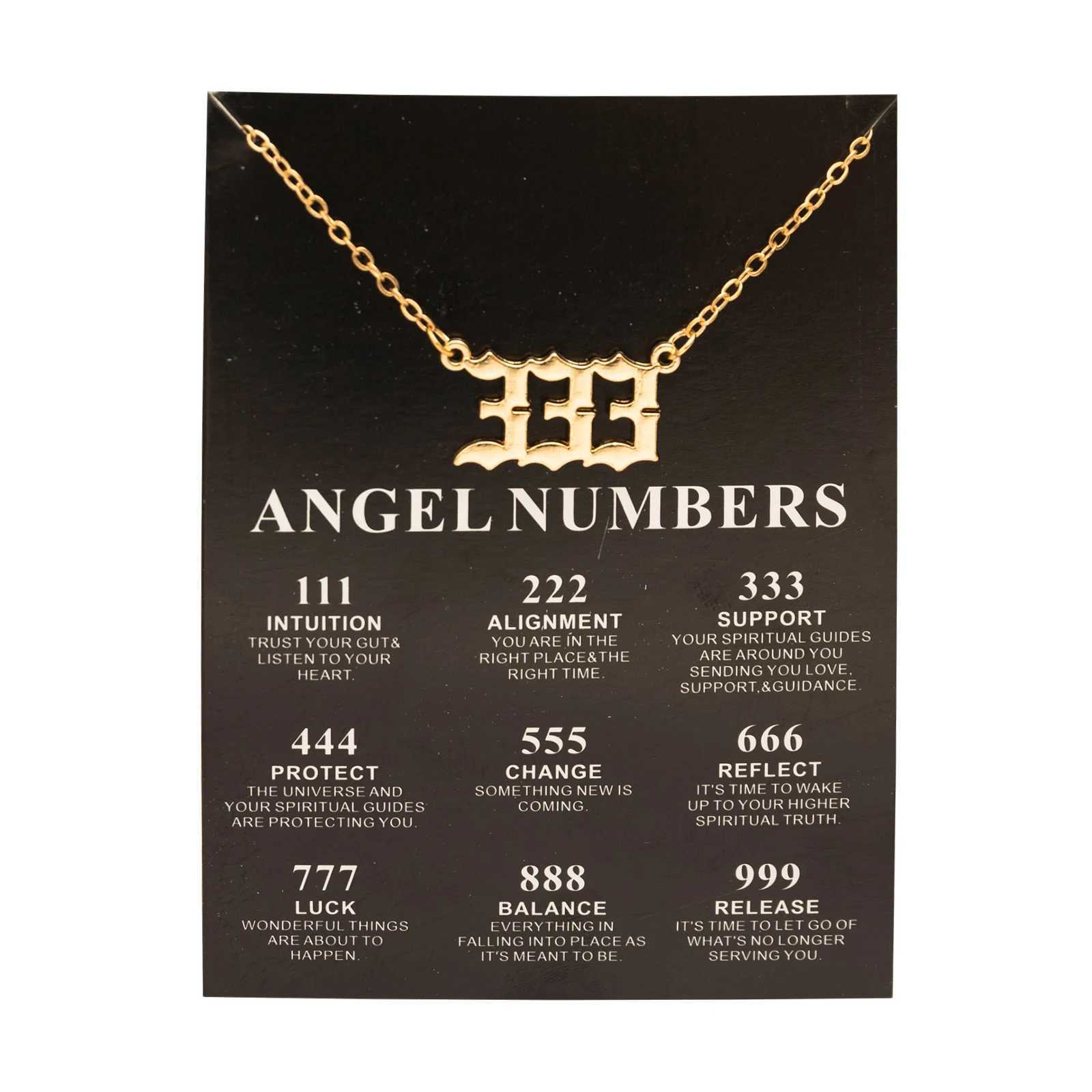 Fashion Jewelry 111 222 333 444 555 666 777 888 999 Angel Number Necklace W250616
