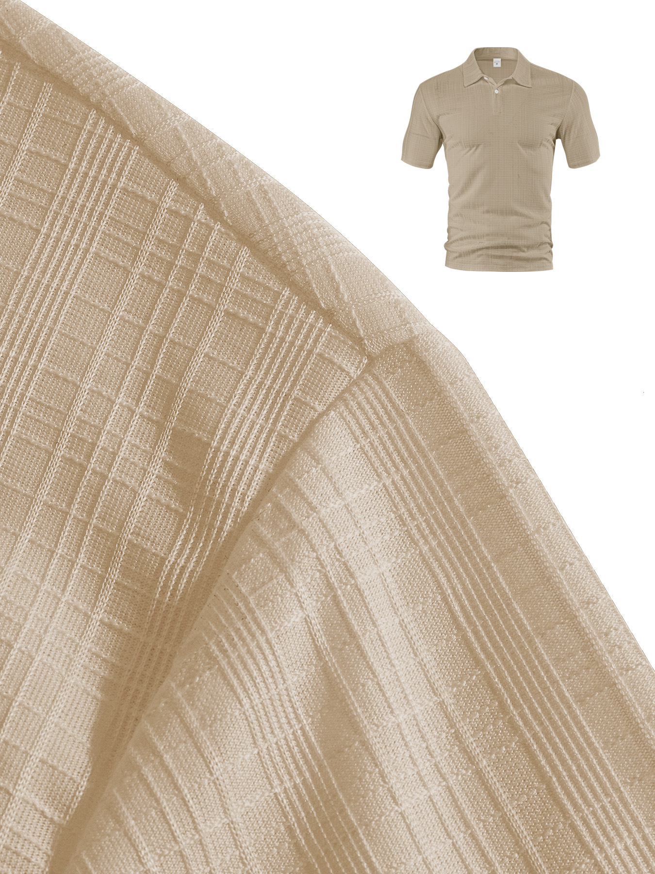 Mens designer polo Summer solid-color short-sleeved all-polyester faux linen small checkered POLO shirt for men European code: S-3XL