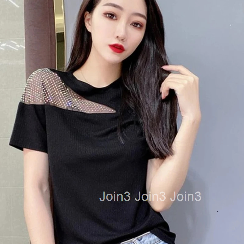 Off Shoulder T Shirt for Women Summer Outfit Woman Tops Korean Reviews Clothes Cheap Kpop Many 2025 High Quality Y2k Clearance
