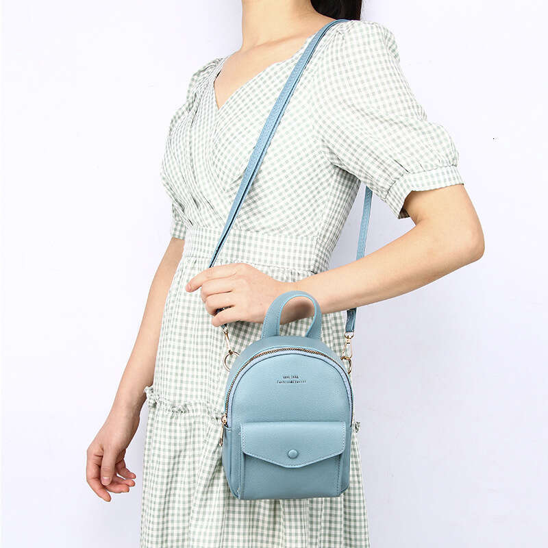 Hot Selling Commuter for Women, Casual Compact Fashion Travel PU Leather Multifunctional Solid Color Small Backpack