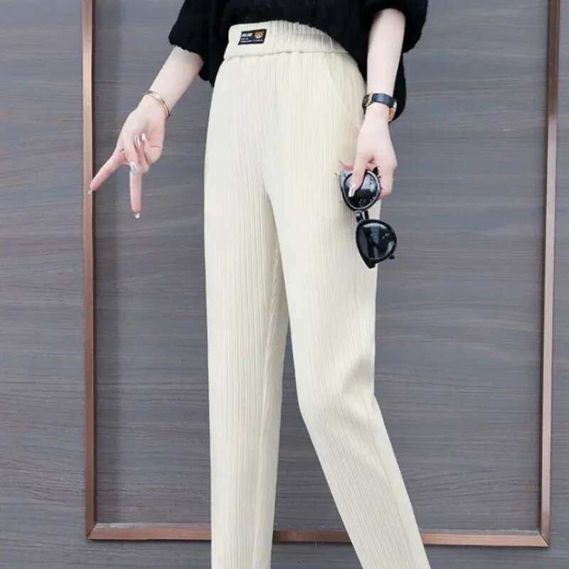 Slacks Female Trousers Korean Fashion Womens Pants Straight Leg Harajuku High Quality G Xxl Casual One Size Outfits Autumn 90s