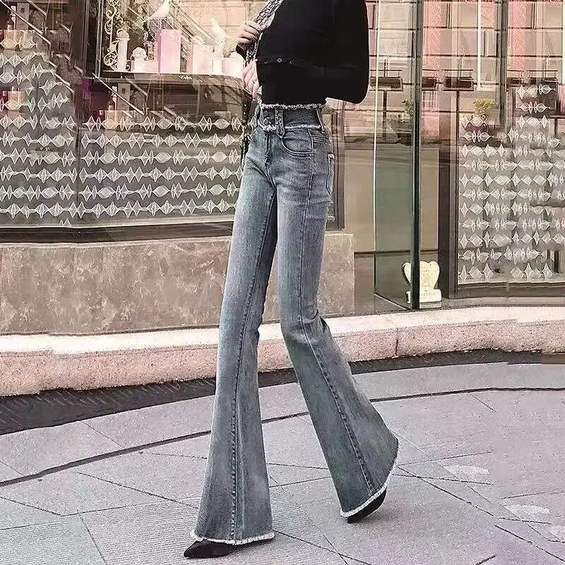 Retro Skinny and Capris Trousers Slim Fit Cowboy Pants for Woman Harajuku Fashion Vibrant Trend 2025 Z R A Womens Cropped Jeans