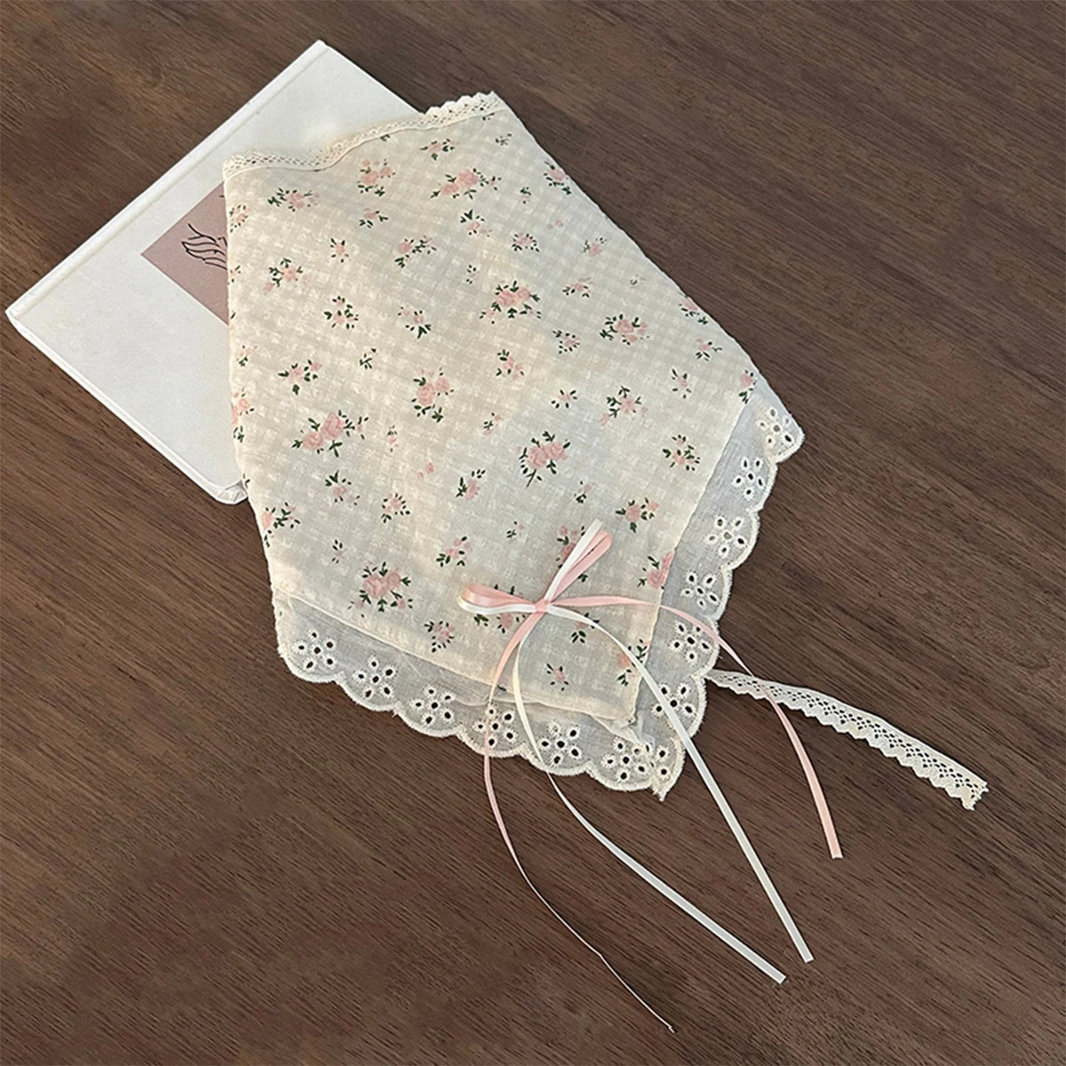 Summer Fresh Lace Hair Band Silk Scarf Hair Accessory Retro Country Style Headwear Bohemian Style Travel to the Seaside 250610