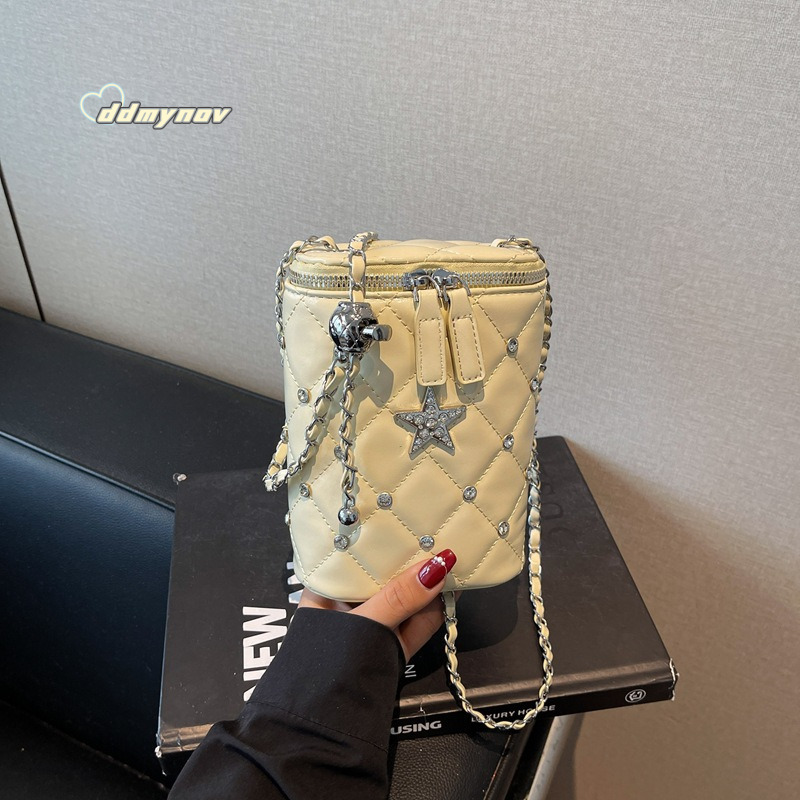 Minimalist Quilted Chain Phone for Women 2025 Summer New Fashion Texture Mini Versatile Shoulder Crossbody Bag ddmynov ddmynov ddmynov