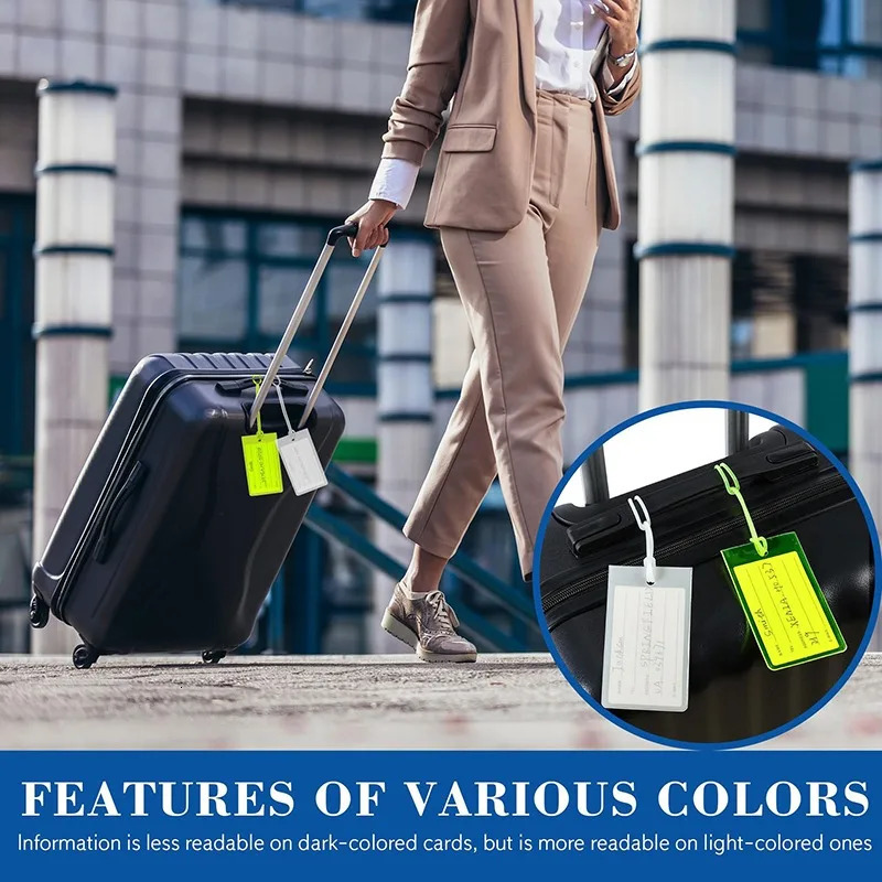1020PCS Luggage Tag Boarding PVC Baggage Tags Travel Accessory Women Men Suitcase ID Address Name Holder Bag Label 250615