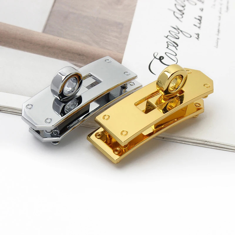 1SET zinc alloy womens luggage handbag twist buckle mens belt lock removable diy hardware metal lock 250616