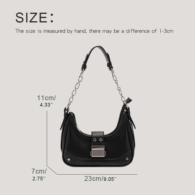 Women's Bags Designer Y2k Bags For Women Designer Handbags And Purses 2023 New In PU Sequined Lock Rivet Decoration Small Underarm Shoulder Bag
