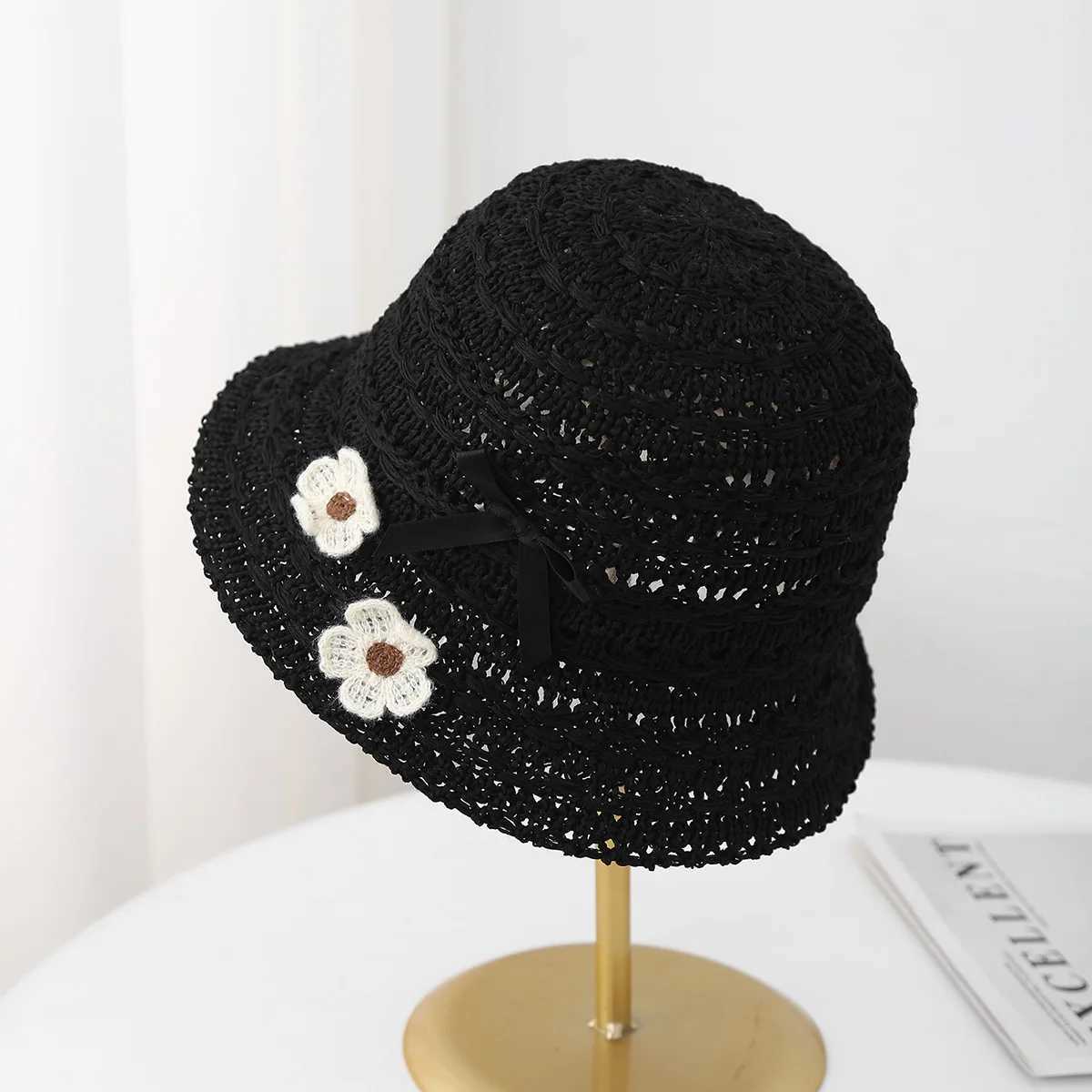 New Arrival Womens Bucket Hat Spring Summer Sun Protection Breathable Flower Beach Hat For Travel Outdoor Sun Hat Female U250616