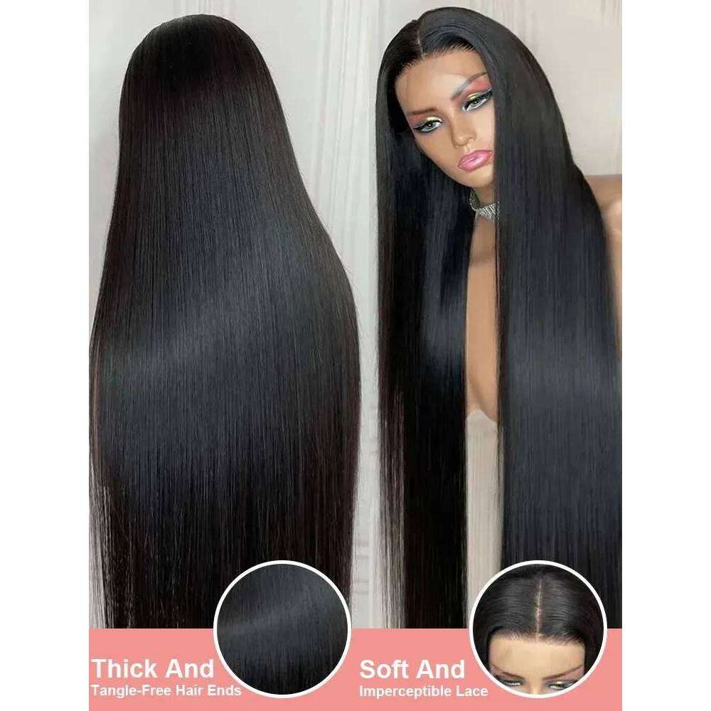 30 40 Inch Straight Human Hair 13x6 HD Frontal Wig Brazilian 13x4 Lace Front 6x6 Glueless Wigs PrePlucked For Women