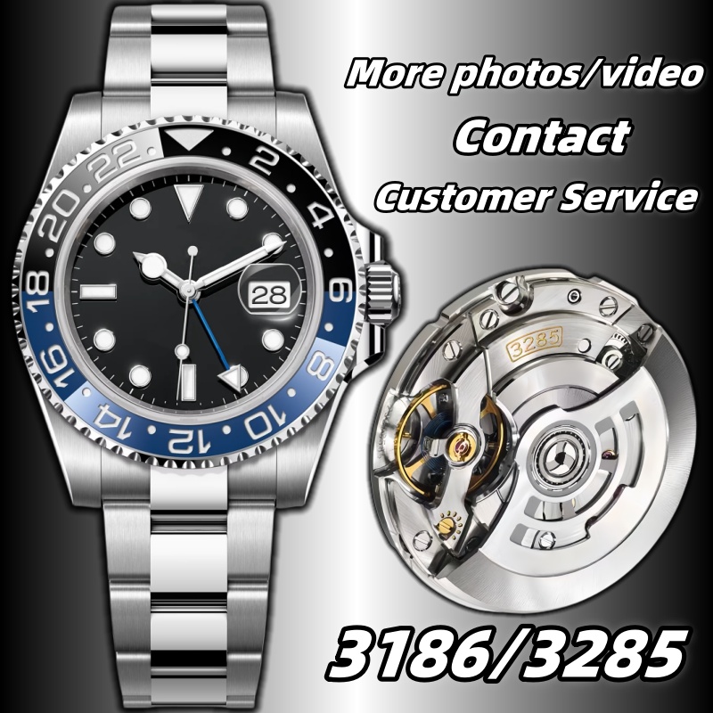 Clean Factory GMT V3 Mens Designer Watches Super Clone 3186/3285 Movement Automatic Mechanical Watch 72 hour power reserve Waterproof FedEX jjg a566
