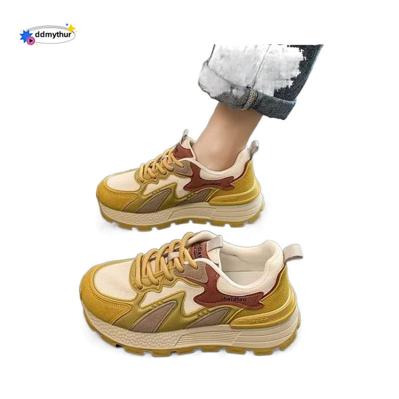 Platform Dad for Women 2025 Spring New Super Popular Height Increasing Breathable Mesh Sneakers Lightweight Agan Shoes ddmythur