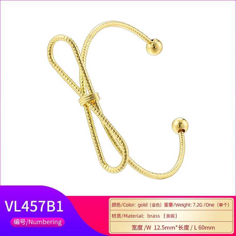ZHUKOU 18k Gold Plated Simple Fashion Lady Bow Adjustable Womens Wholesale VL457 VL458 Z250616