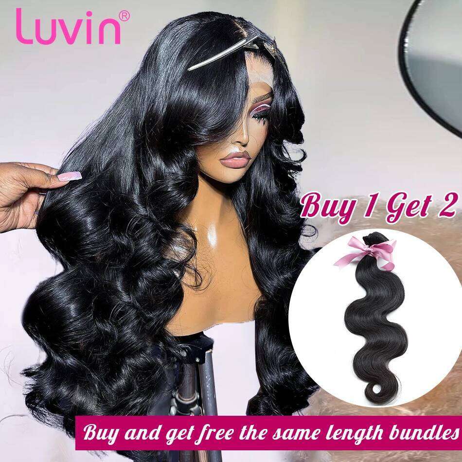 Brazilian 13x4 With Bundle Body Wave Front Wigs 13x6 HD Lace Frontal Glueless Wig Human Hair